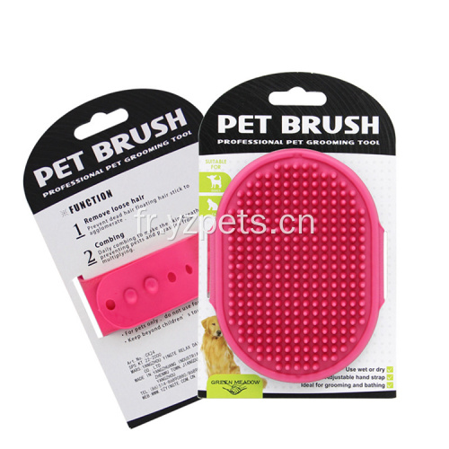 Brosse de massage pour le bain pour animaux de compagnie